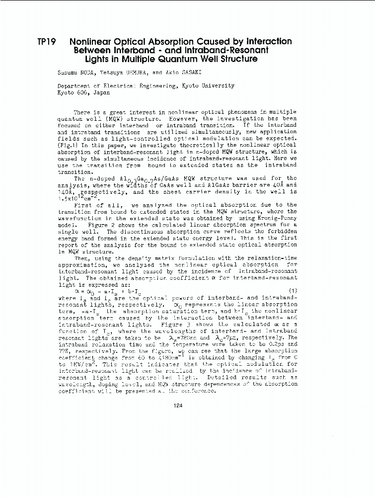 Nonlinear Optical Absorption Caused By Interaction Between Interband