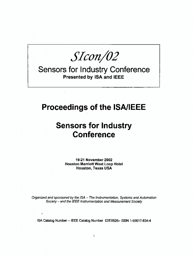 Sensors for Industry Conference IEEE