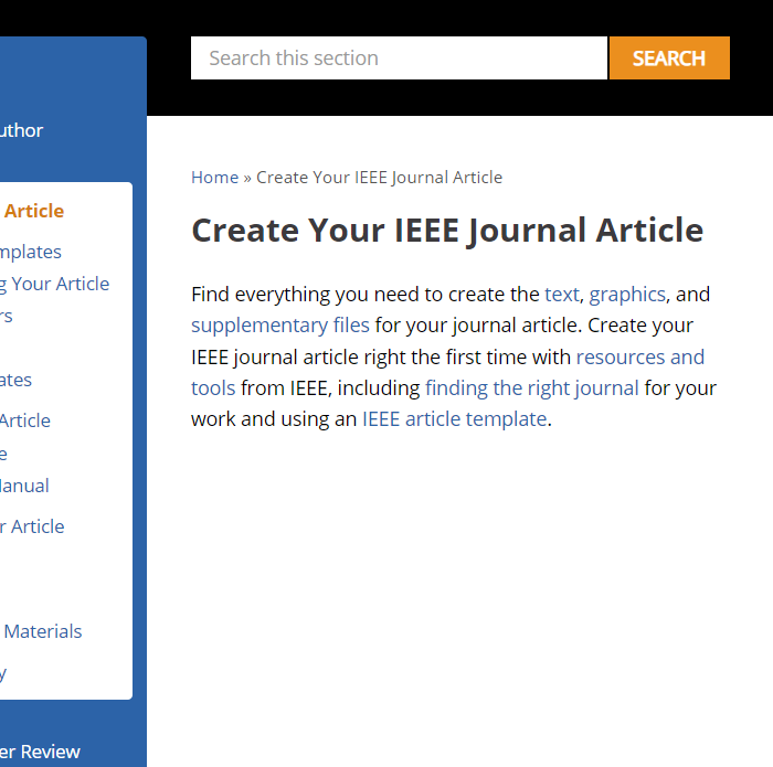 Create Your IEEE Article