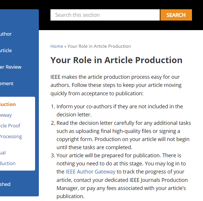 IEEE Author Center - Your Role in Article Production