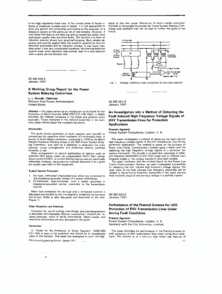 A Working Group Report for the Power System Relaying Committee IEEE