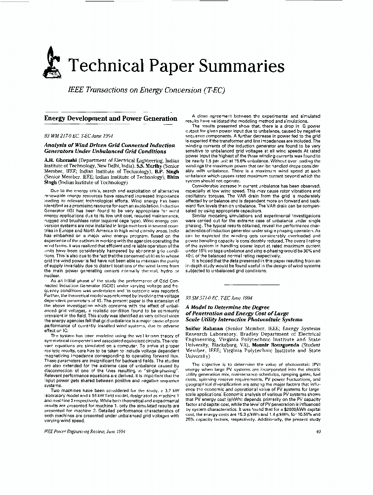 A model to determine the degree of and energy cost of large