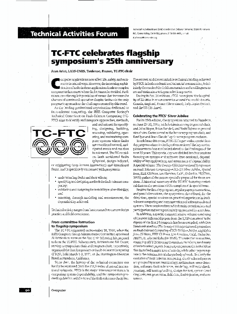 TCFTC Celebrates Flagship Symposium's 25th Anniversary IEEE Journals