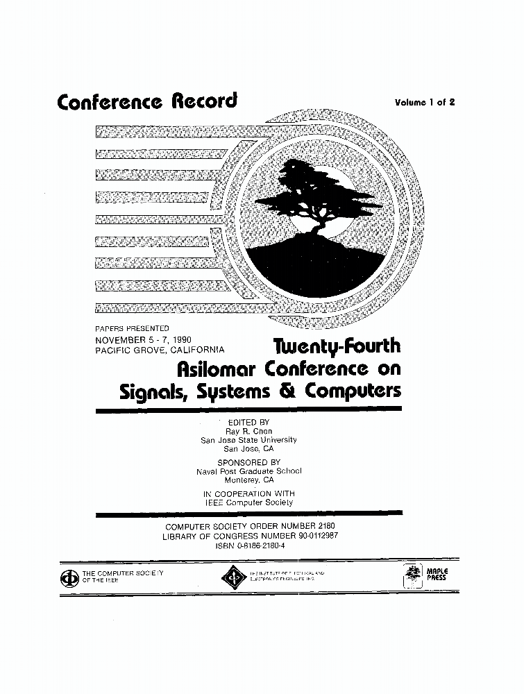 Conference Record of the Twenty Fourth Asilomar Conference on Signals, Systems & Computers