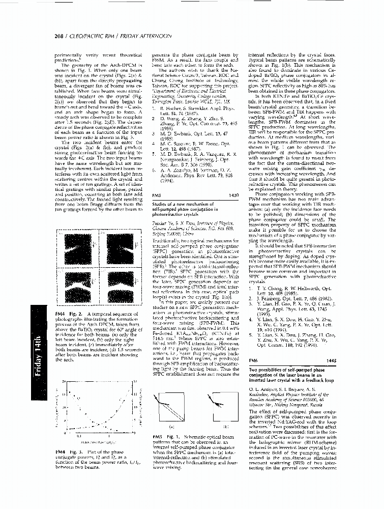 Two Possibilities Of Self Pumped Phase Conjugation Of The Laser Beams In An Inverted Laser Crystal W Ieee Conference Publication