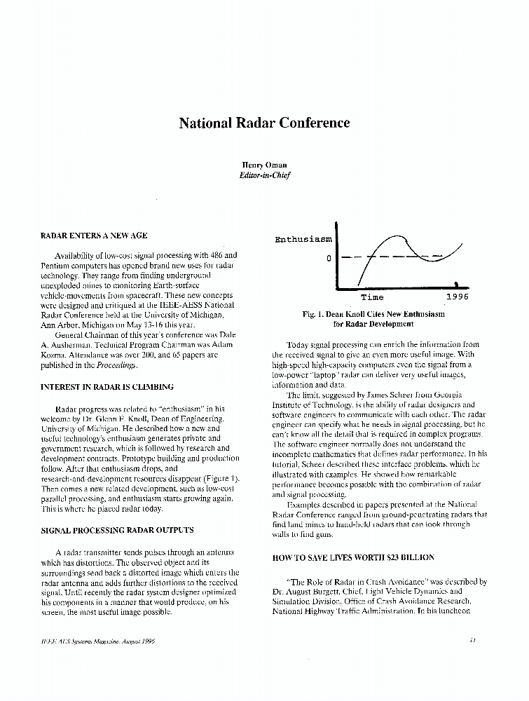 National Radar Conference IEEE Journals & Magazine IEEE Xplore