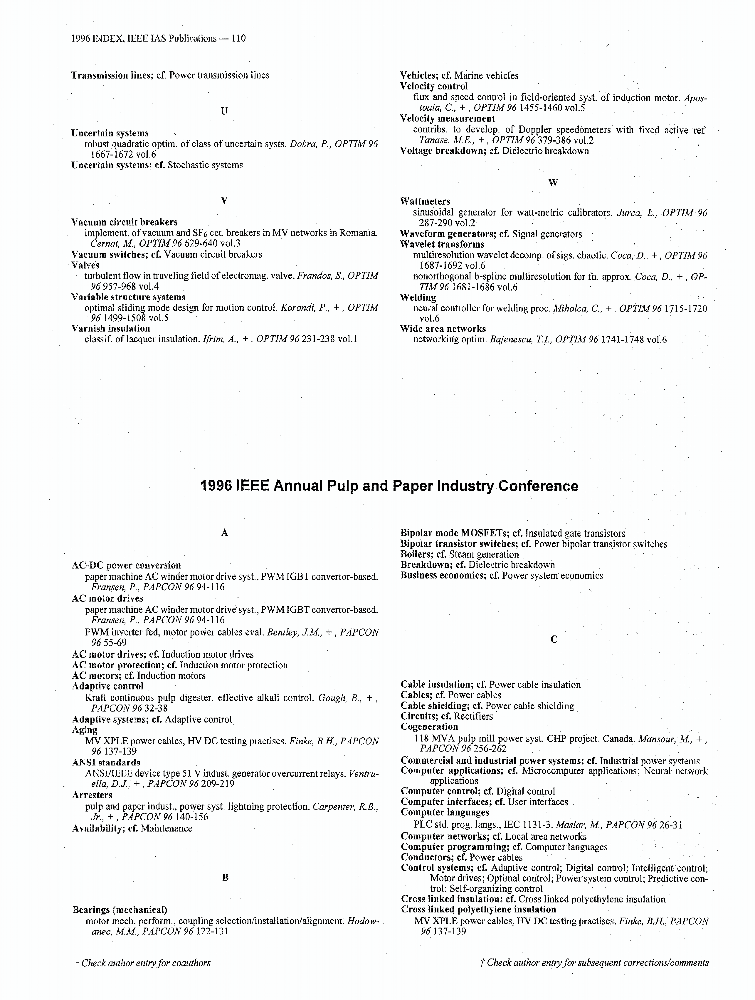 1996 IEEE Annual Pulp and Paper Industry Conference IEEE Journals