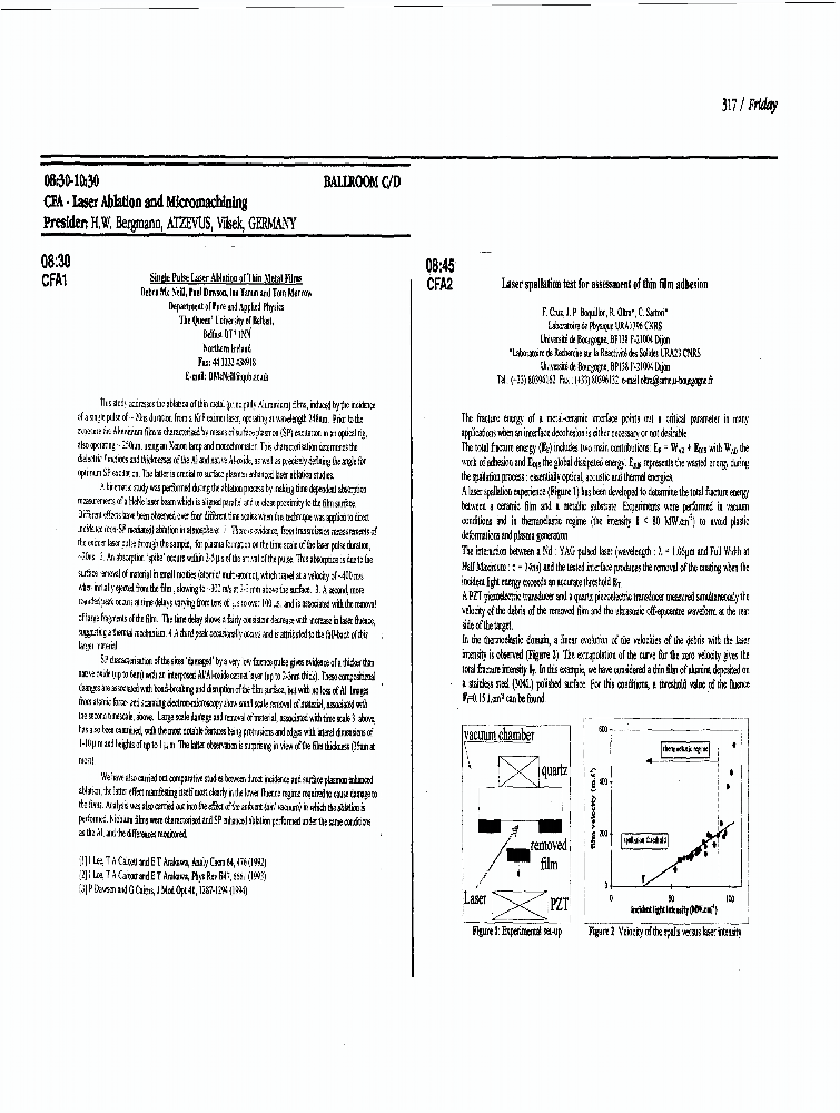 Laser Spallation Test for Assessment of Thin Film Adhesion IEEE