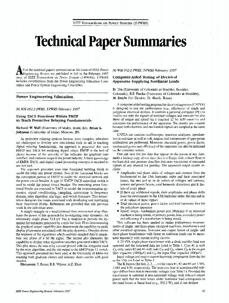 technical paper research topics