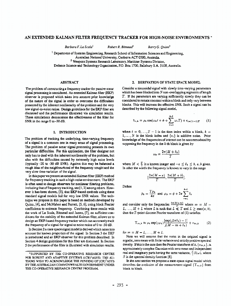 An Extended Kalman Filter Frequency Tracker for High-Noise Environments ...