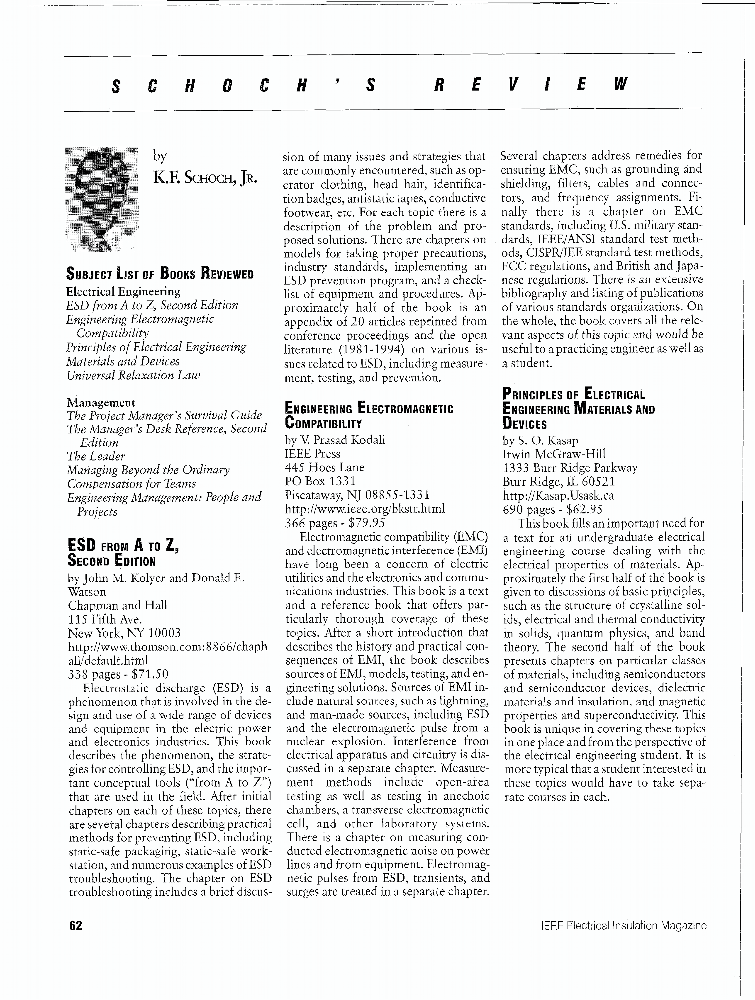 Engineering Electromagnetic Compatibility (Book Review) | IEEE Journals ...