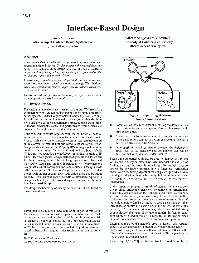 Interfacebased Design IEEE Conference Publication IEEE Xplore