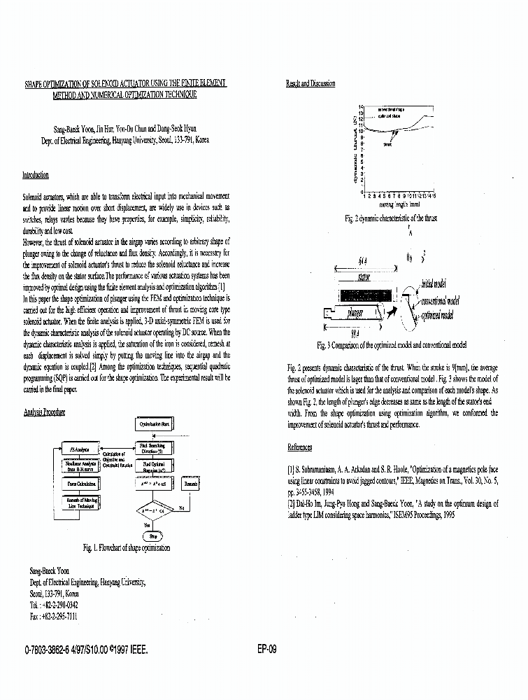 Shape Optimization of Solenoid Actuator Using the Finite Element Method ...