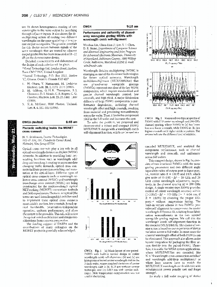 Photonic switching inside the cross connect IEEE Conference