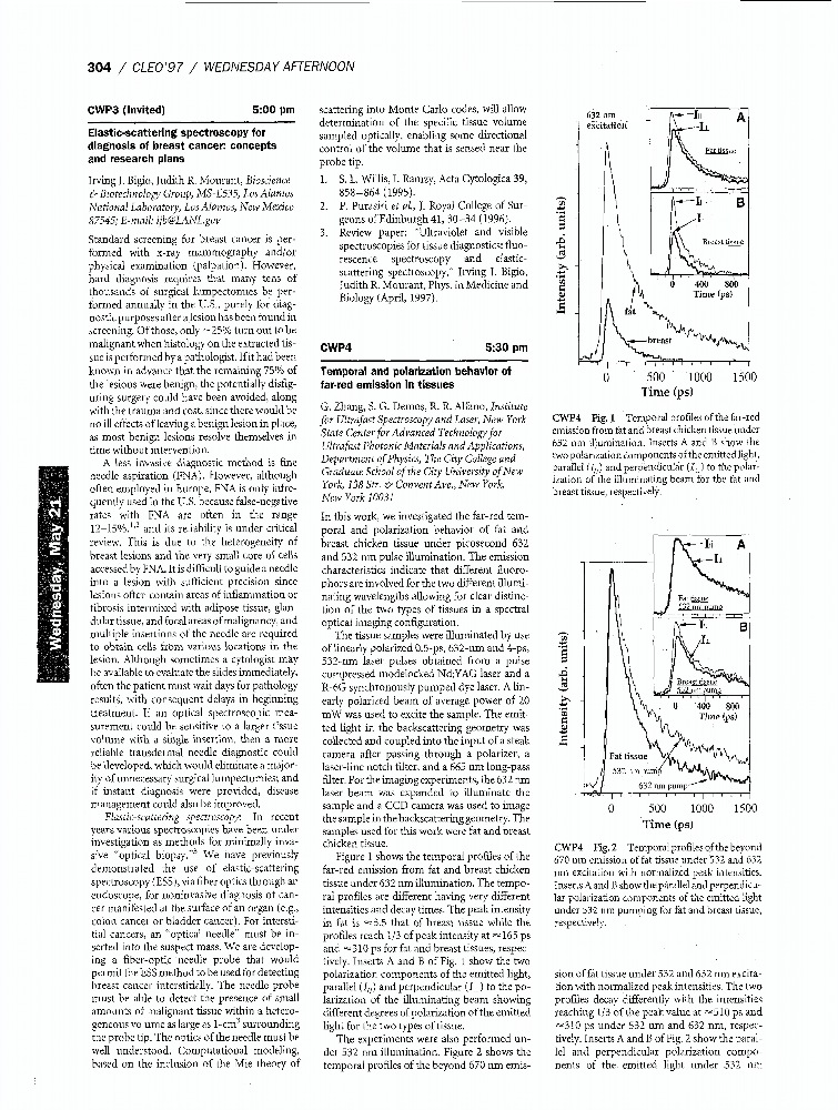 Elastic Scattering Spectroscopy For Diagnosis Of Breast Cancec Concepts And Research Plans Ieee Conference Publication