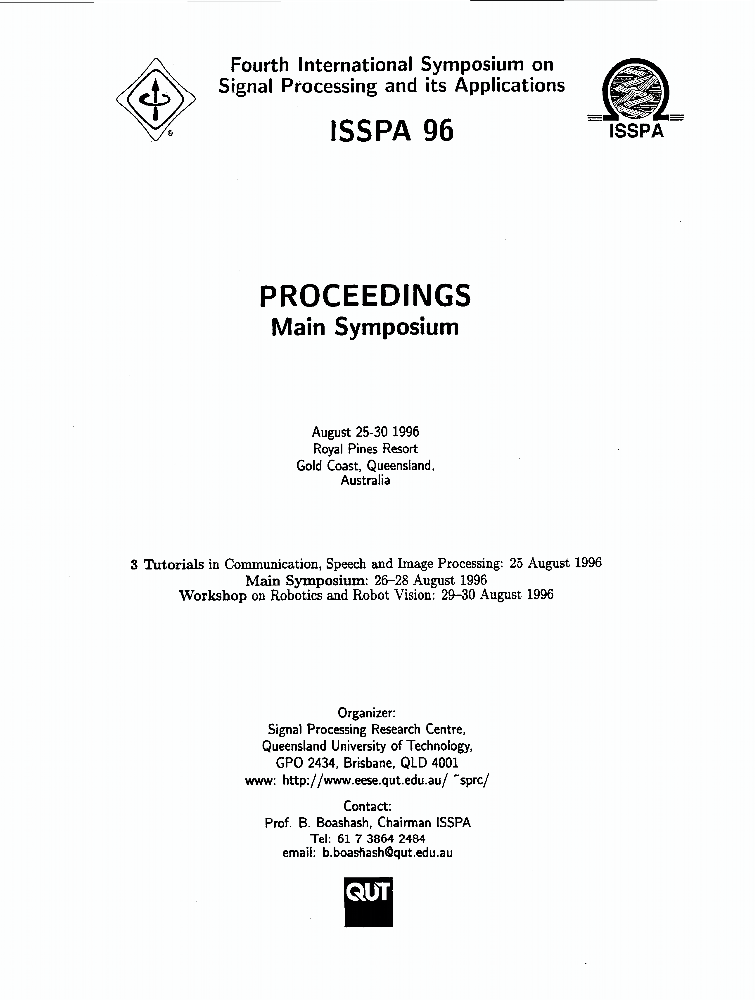 Fourth International Symposium on Signal Processing and its