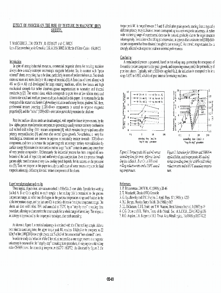 Effect of Process on the rise of stecture In Iron Sheets IEEE Conference Publication