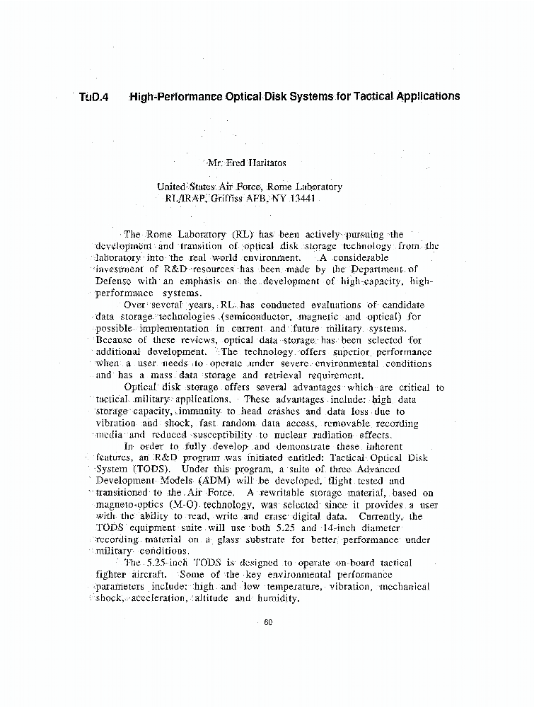 Highperformance optical disk systems for tactical applications IEEE