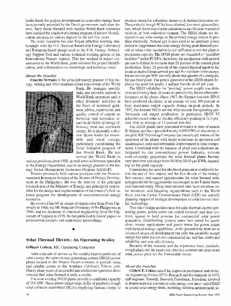 Solar Thermal Electric An Operating Reality IEEE Journals & Magazine