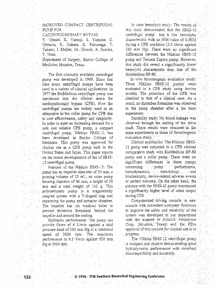 Improved Compact Centrifugal Pump for Cardiopulmonary Bypass IEEE