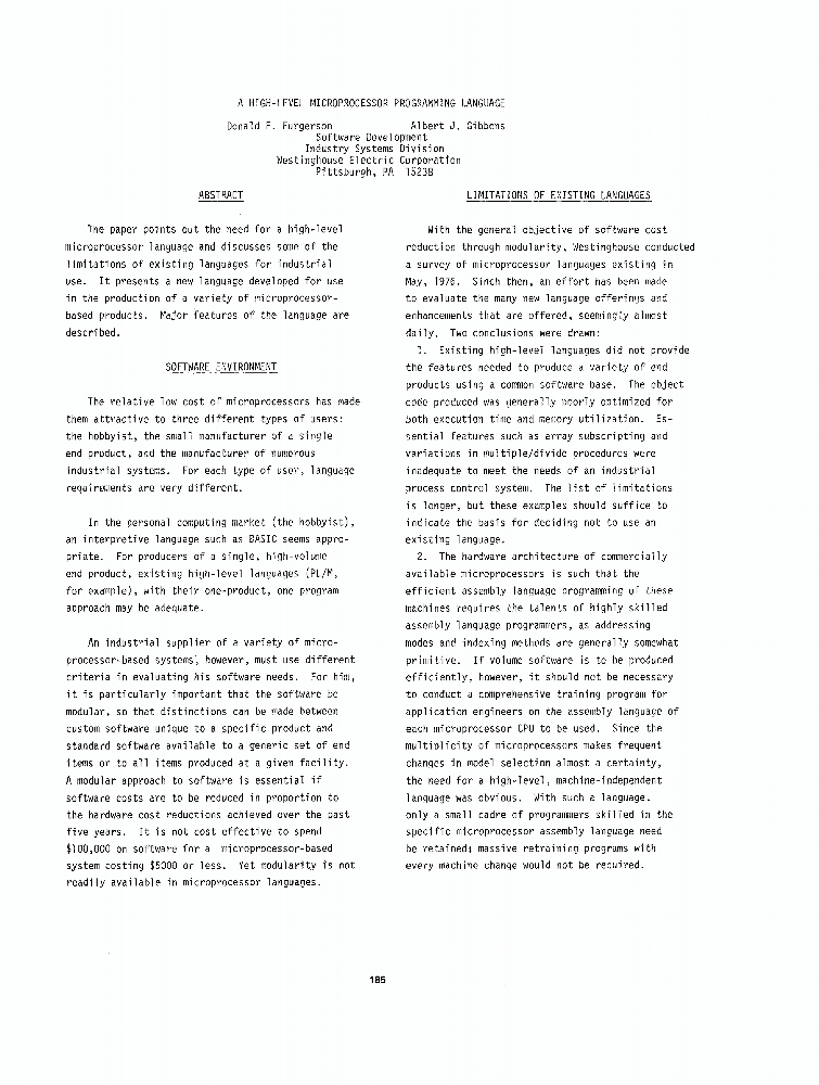 A High-level Microprocessor Programming Language | IEEE Conference ...
