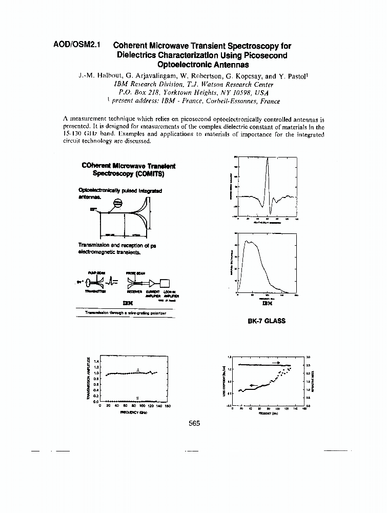 Coherent Microwave Transient Spectroscopy For Dielectrics
