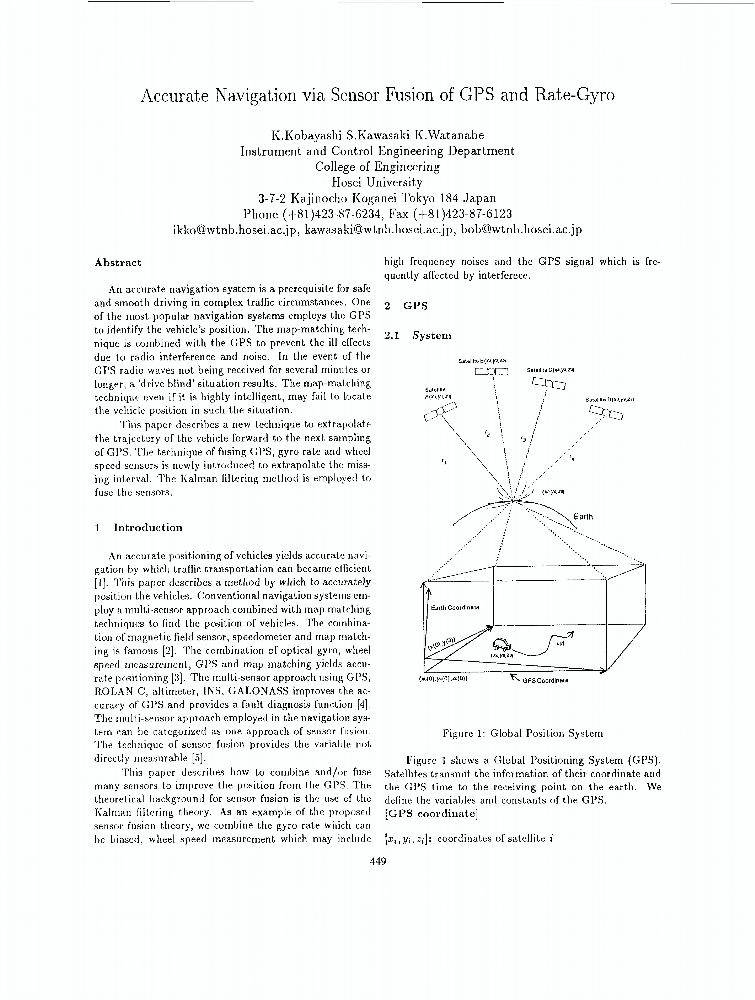 Accurate Navigation Via Sensor Fusion Of CPS And Rategyro IEEE