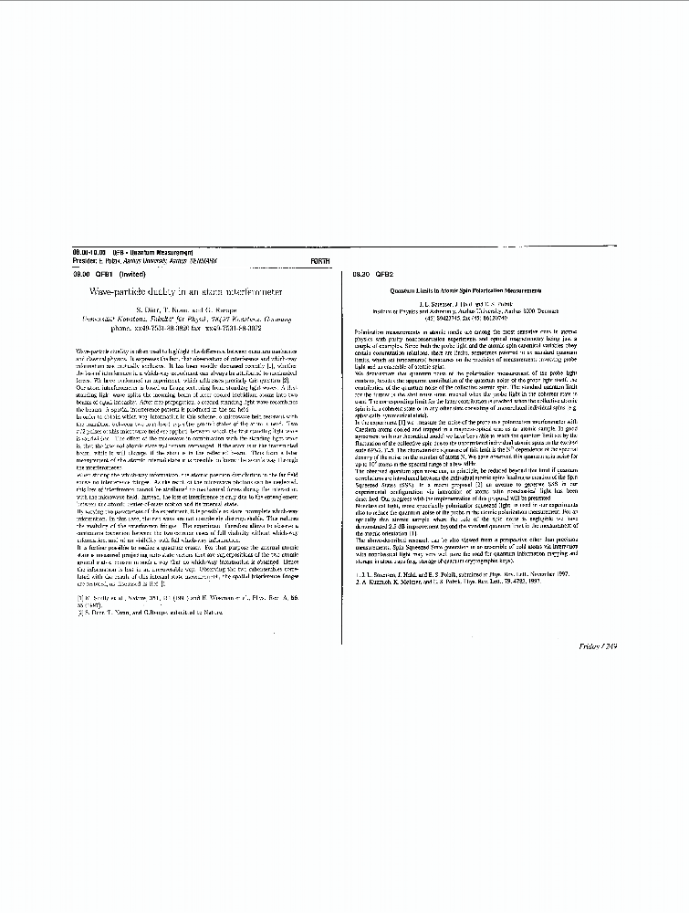 Wave-particle Duality In An Atom Interferometer | IEEE Conference ...