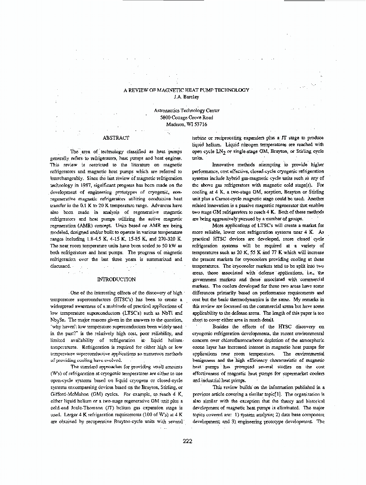 A Review Of Heat Pump Technology IEEE Conference Publication