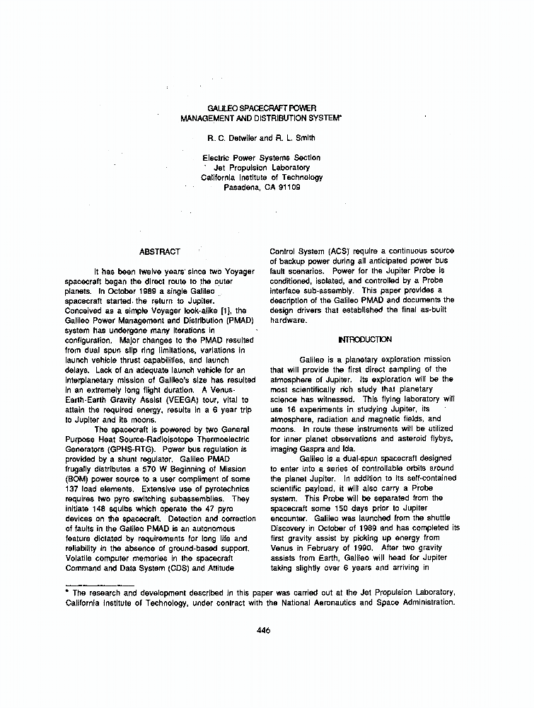 Galileo Spacecraft Power Management And Distribution System Ieee Conference Publication Ieee Xplore