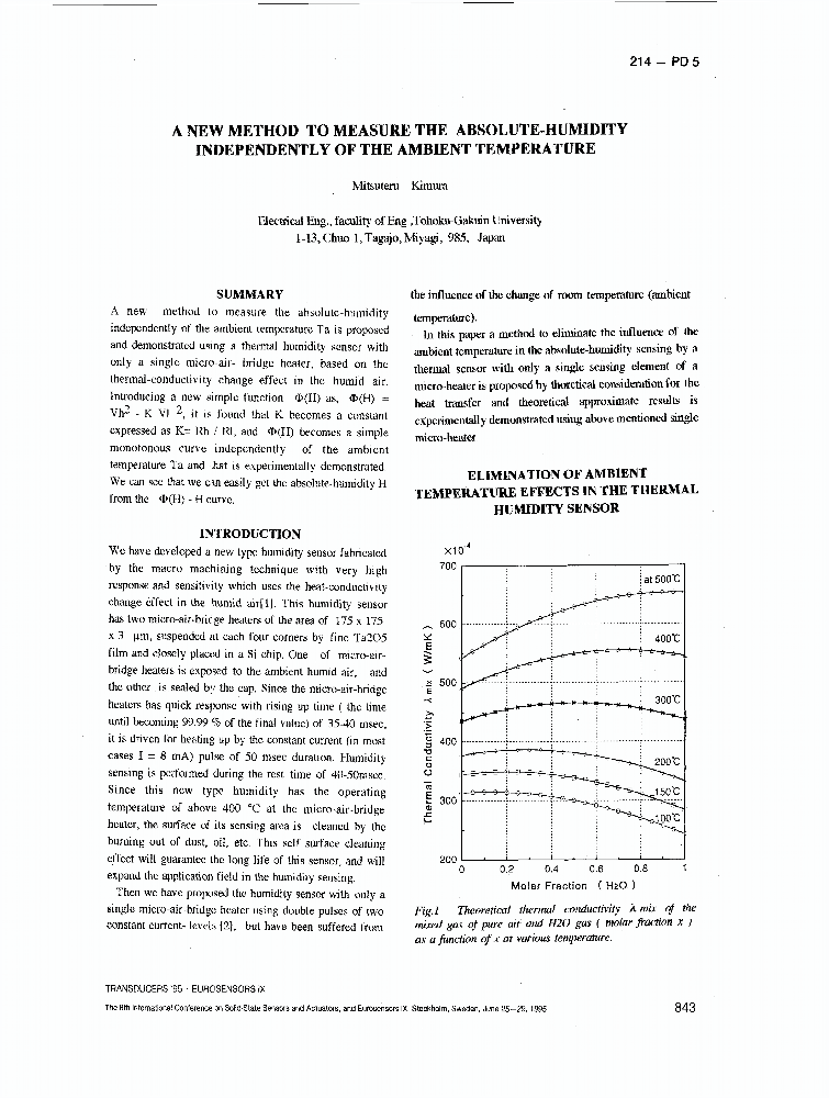 A New Method To Measure The Absolutehumidity Independently Of The Ambient Temperature IEEE