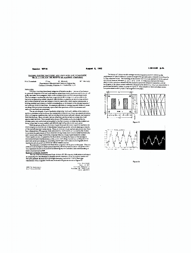 Teaching Electric Machinery and Associated Fields A