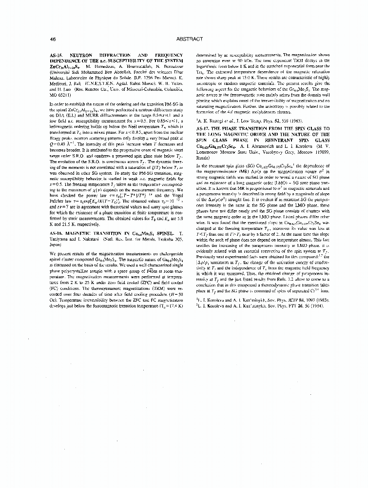 The Phase Transition from the Spin Glass to the Long Order and