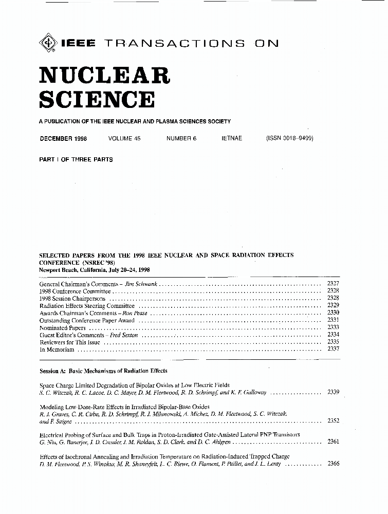 Ieee Transactions On Nuclear Science Ieee Journals And Magazine