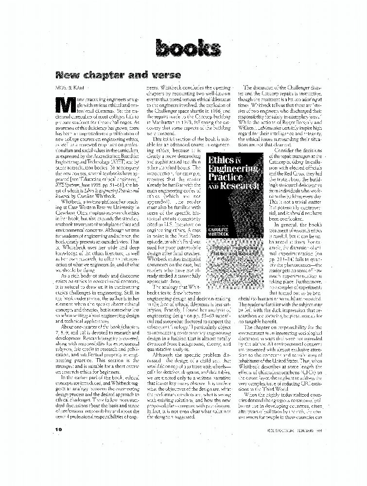 New chapter and verse [Book Review] IEEE Journals & Magazine IEEE