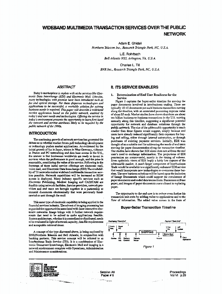 Wideband Multimedia Transaction Services Over The Public Network Ieee