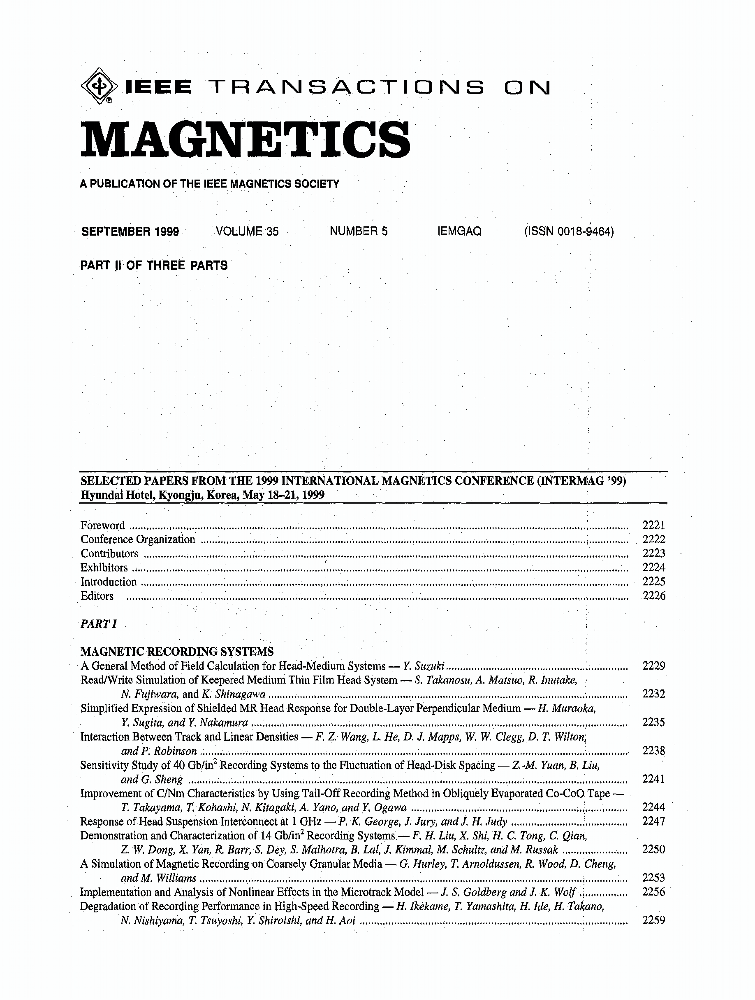 The 1999 international conference IEEE Journals & Magazine