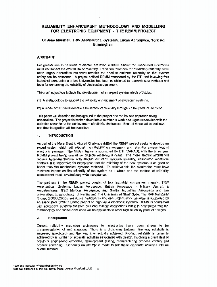 Reliability Prediction Or Reliability Assessment Iet Conference