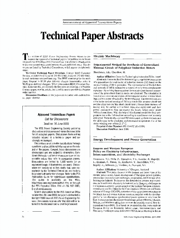 abstract for paper presentation in ieee format