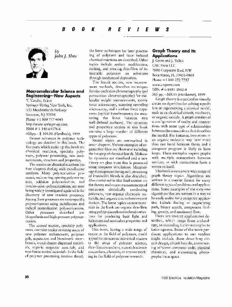 Graph theory and its applications [Book Review] IEEE Journals