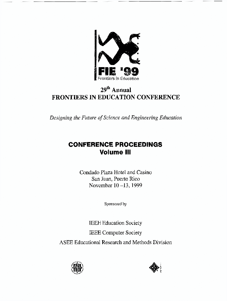 29th Annual Frontiers In Education Conference IEEE Conference
