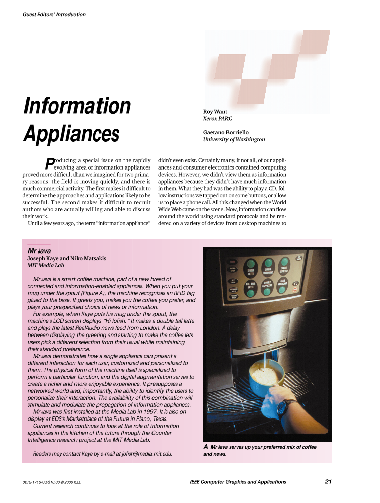 Information appliances IEEE Journals & Magazine IEEE Xplore