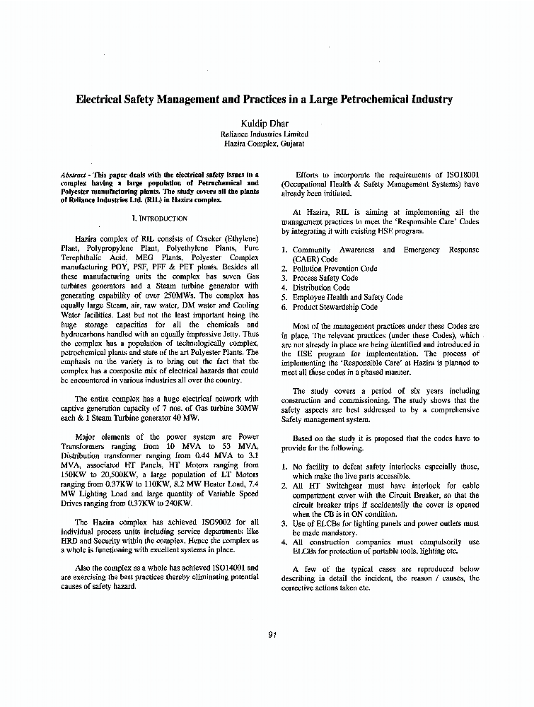 electrical-safety-management-and-practices-in-a-large-petrochemical