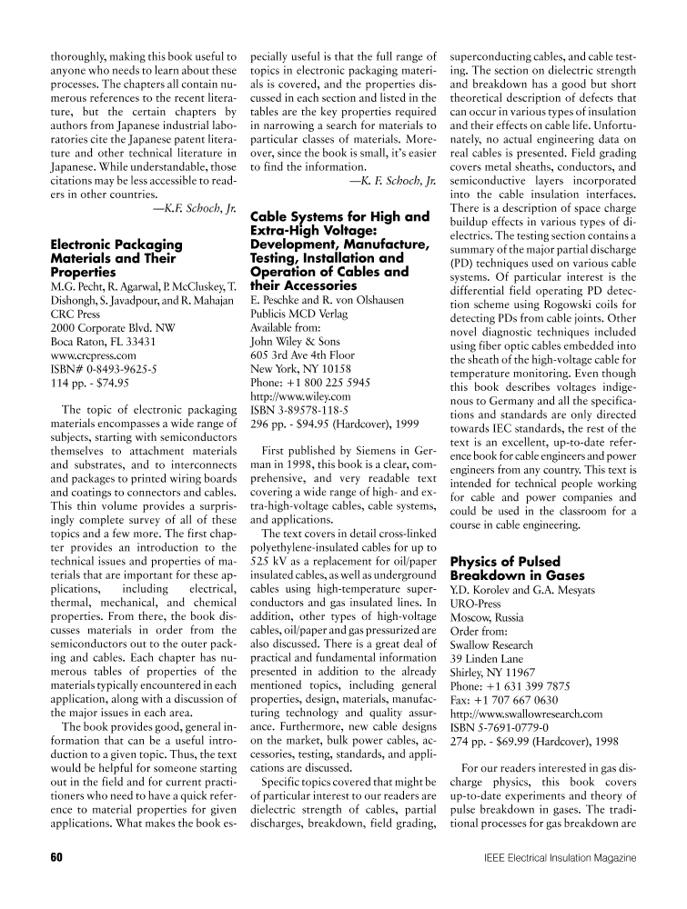 Electronic packaging materials and their properties IEEE Journals
