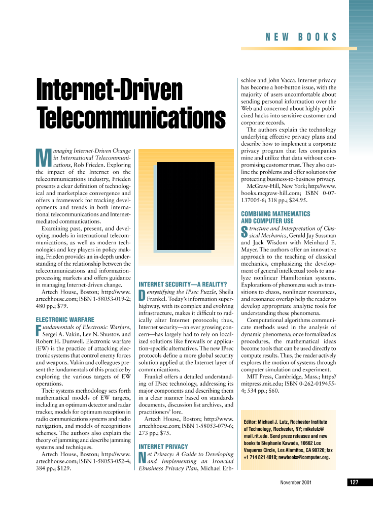 Internet-driven telecommunications [New Books] | IEEE Journals ...