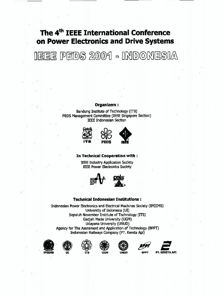 4th IEEE International Conference on Power Electronics and Drive