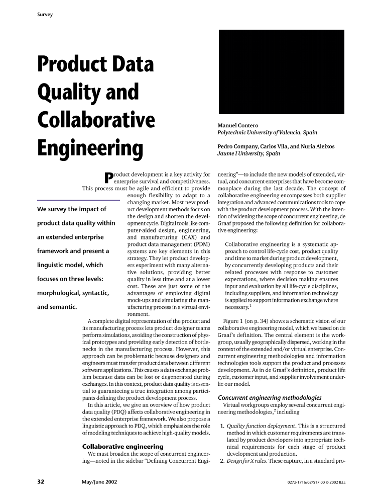 Product Data Quality And Collaborative Engineering | IEEE Journals ...