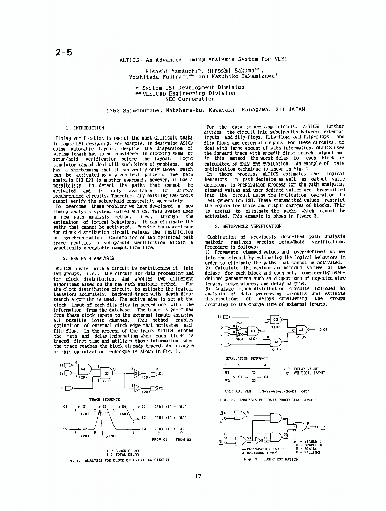 ALTICS: an advanced timing analysis system for VLSI | IEEE Conference ...