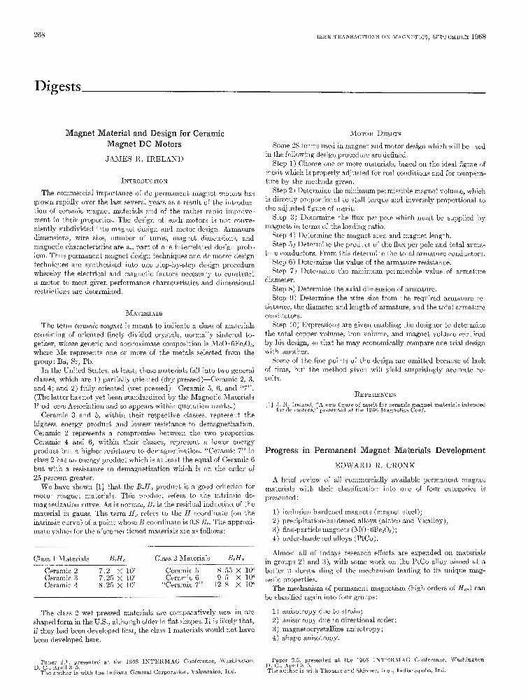 material and design for ceramic DC motors IEEE Journals