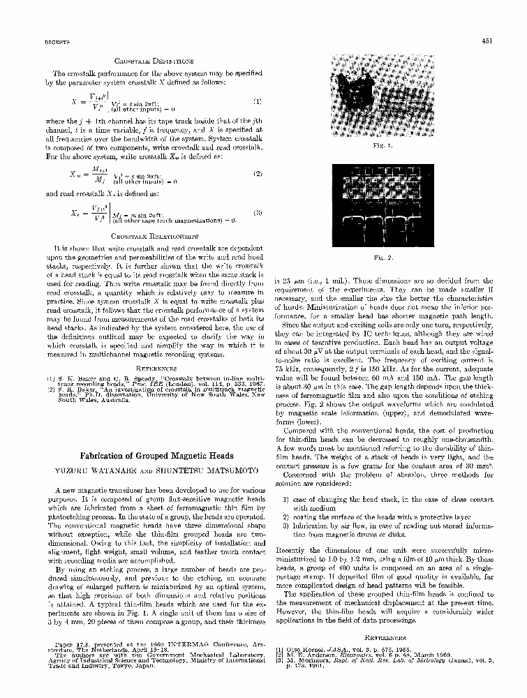 Fabrication of grouped heads IEEE Journals & Magazine IEEE